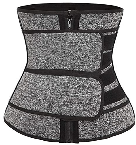 Wilitto Ceinture de sudation en néoprène pour femme - Ceinture amincissante - Pour perte de poids - Flocon de neige - Gris - Taille 4XL