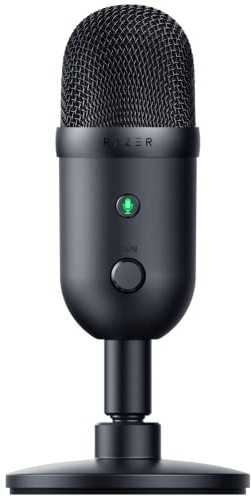 Razer Seiren V2 X USB Condenser Microphone for Streaming and Gaming on PC: Supercardioid Pickup Pattern - Integrated Digital Limiter - Mic Monitoring and Gain Control - Built-in Shock Absorber