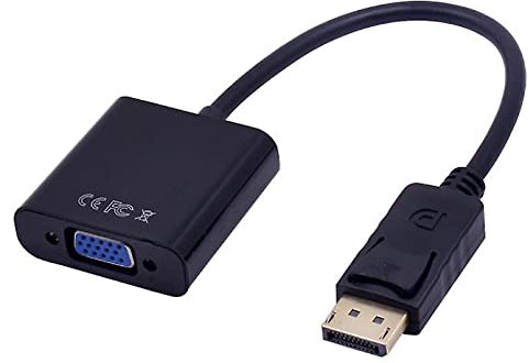 DisplayPort DP macho a VGA hembra adaptador convertidor de puerto de visualización - 1pc