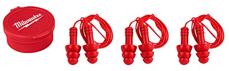 Milwaukee Re-Usable Corded Ear Plugs - Pack of 3