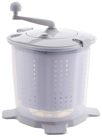 BOSUGE Tragbare Nicht elektrische manuelle Waschmaschine Handkurbel 2kg Kapazität Waschmaschine & Trockner Umweltfreundliche manuelle Wäschewaschmaschine für Camping,Grau