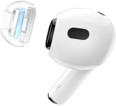 SpinFit Superfine für AirPods Pro Gen 1 & 2 – M – Medizinisches Silikon, patentierte Ersatz-Ohrstöpsel und Adapter für höchsten Komfort (EIN Paar) (Ohrstöpsel installiert)
