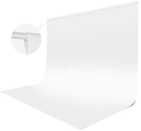 White Backdrop for Photoshoot, 10x10 ft Photo Backdrop Curtain Double-Side for Photography, Polyester Fabric White Background Screen for Photographic Studio Baby Picture Party Prop (Backdrop Only)