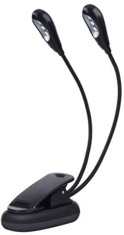 Clip On Music Stand Light Mini Justerbar Double Arm Light LED-lampa för Bookworms Piano Orchestra Craft (6 lampor)