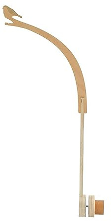 GLITZFAS Baby Mobile Halterung aus Holz, Vogel Design DIY Baby Mobile Halter für Babybett Wickeltisch Laufstall Gestell Stange für Aufhängung Windspiele Bettglocke, Babyzimmer Deko
