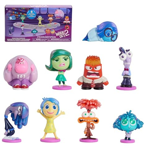 Just Play Disney and Pixar Inside Out 2 Collectible 9-Piece Figure Set, 2.3-inch Collectible Figurines, Kids Toys for Ages 3 Up