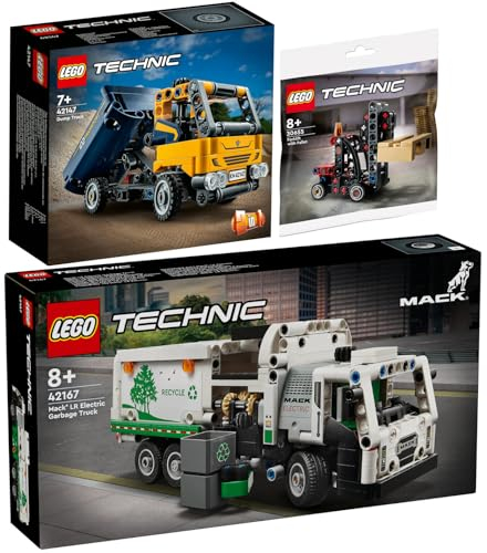Lego Technic Kit 42167 Mack LR E Camion à ordures, 42147 Camion Benne et 30710