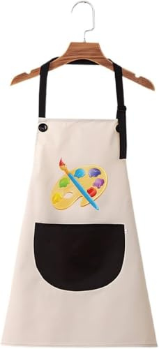 PLABBDPL Grembiule da Pittura Bambini Regolabile,1 Pezzi Grembiulino Impermeabile Scuola con 1 Tasche per Bambini 5-11 Anni,Grembiule Cucina da Gioco - Pittura, Cucina, Scuola, casa, grigio