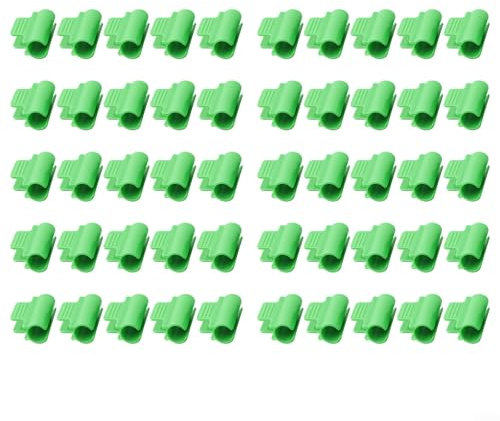 40/50 morsetti per tubi per serra, fissi in plastica, clip per telaio di serra, per ombreggiatura, fila, tunnel, serra, piante, pali per tubi (50 pezzi, 8 mm)