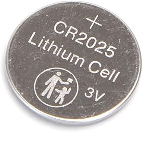 Pila de botón de 3 V CR2025, Paquete de 5 Unidades, Ideal para Relojes, Controles remotos y Dispositivos electrónicos pequeños.