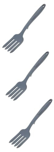 Garneck 3pcs Pasta Server Fork Reusable Cooking Fork Washable Large Ergonomic Food Kitchen Cutlery