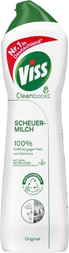 Viss Scheuermilch Original effektives Reinigungsmittel 100% kraftvoll gegen Fett und Schmutz mit 100% natürlichen Reinigungspartikeln 500 ml (Packung mit 5)