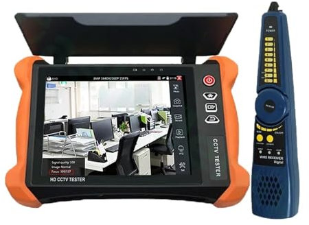 CCTV Tester, 8inch Functional CCTV Tester X9MOVTADHS 8MP CVI TVI AHD EX-SDI Camera IP Rapid TDR Cable Video Level Meter Test Tool(X9 MOVTADHS)