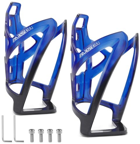 ROSE KULI 2er-Set Fahrrad-Flaschenhalter für MTB und Rennrad, Schwarz&Blau | Stabile Getränkehalter für Trinkflaschen – passend für Fahrrad, E-Bike und Mountainbike