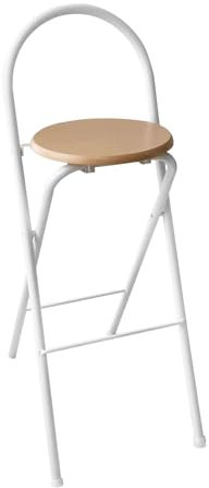 Sgabello Da Bar Alto Pieghevole Sgabelli Cucina Moderni Con Schienale E Poggiapiedi Sgabello Alto Pieghevole Altezza Del Sedile 60/65cm Sgabello Pieghevole Alto Per Shop Cafe Ufficio, Set Di 2(60cm)