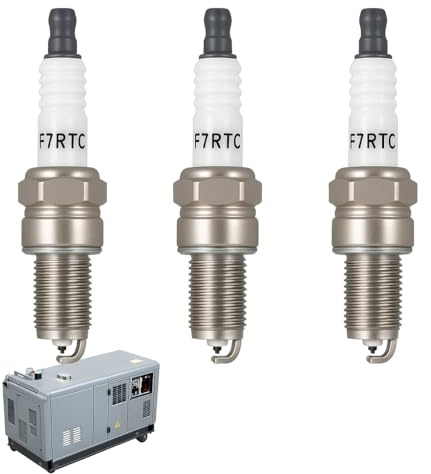 3 Stück F7RTC Zündkerze Ersetzen, Ersatz Spark Plugs Kompatibel mit BPR7ES, WR5DC, RN7YC, RN9YC, RN2C, W22EPR-U, R41CXLS, Langlebige Zündkerze f7rtc für Motorrad, Roller, PKW