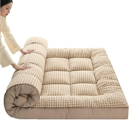 Japanische Bodenmatratze, Faltbares Futonbett, Dicke Tatami-Matratze, rutschfest und atmungsaktiv, ideal für Zuhause und Schlafsaal