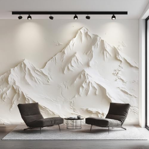 Generisch Tapete Relief Berg, Fototapete 3D Berg Minimalistisch, Vliestapete für Schlafzimmer Wohnzimmer, Wand Deko Tapeten, Wandverkleidung 100x70 cm D&O85