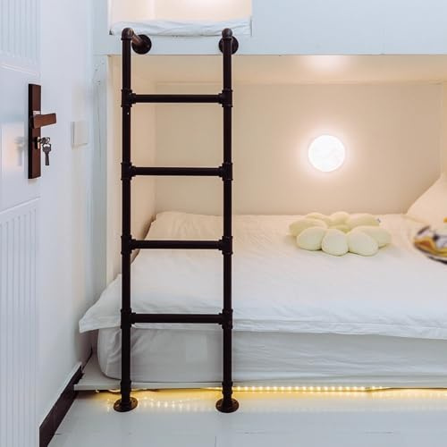 ZENSTYW Escalera De Ático Montada En La Pared,Escalera De Entrada Y Salida De Altura,Escaleras De Salida De Techo De Metal,para Interiores Y Exteriores(140cm/55in)