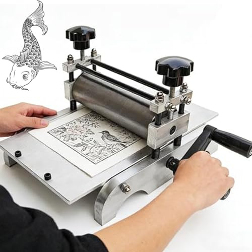 Druckgrafik-radiermaschine, Gravurdruckpresse Mit Verstellbarer Rollenhöhe, Hochdruckwerkzeug Für Papier-, Holz- Und Kupfergravuren