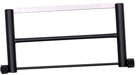 Scie Pliante de Camping Portable en Alliage D'aluminium Noir | Tension Automatique Lame, pour Trail Clearing et Backpacking, Équipement de Plein Air Compact