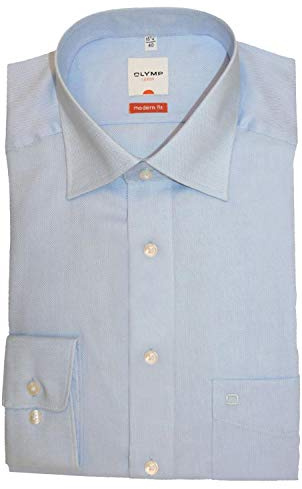 Herren Hemd Modern Fit extralange Ärmel, hellblau, Gr. 43