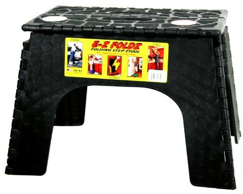 B&R Plastics 104-6BK Black 12 EZ Foldz Step Stool