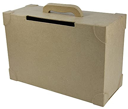 Décopatch EV002O Koffer Pappmaché 14,5x36x23,5cm kartonbraun