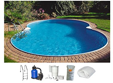 Summer Fun Set: Achtformpool Standard, B/L/H: 350/540/120 cm, 6-TLG. 350 cm, 540 cm, 120 cm'