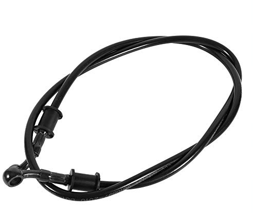 Tubi in Treccia Moto Tubo Freni 50 cm - 120 cm Tubo flessibile olio freno acciaio intrecciato colorato (Nero)