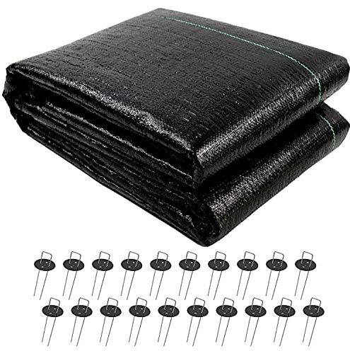 UWIOFF 4ft x 100ft Garden Weed Barrier Landscape Fabric, Premium Ground Cover Weed Blocker Fabric Gardening Mat, Superior Weed Control for Vegetable Garden, Flower Bed, Mulch