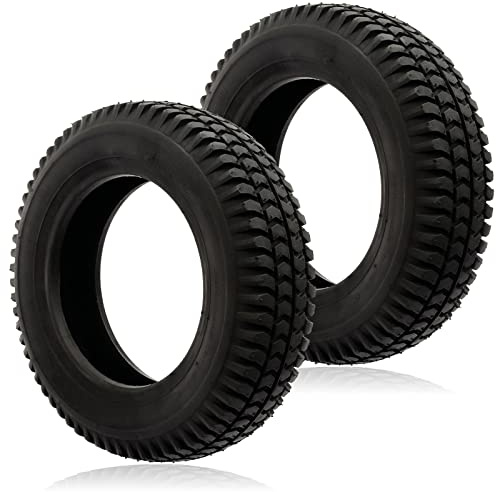SPARES2GO Pneu 3.00 x 8 pour scooter à mobilité réduite à bande de roulement en bloc 300x8 3.00x8 Jante de 8 pouces x 2
