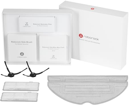 roborock Original Zubehörset für S8/S8+/S7/S7 MaxV/S7 Max Ultra/S7 MaxV Ultra/S7 Pro Ultra,mit VibraRise Wischtücher Grau, HEPA Filter und Schwarz Nylon Seitenbürste.