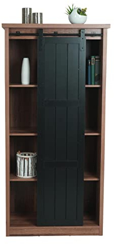 Mendler Armoire HWC-K75 Aspect Bois métal Industriel 163x76x38cm Brun