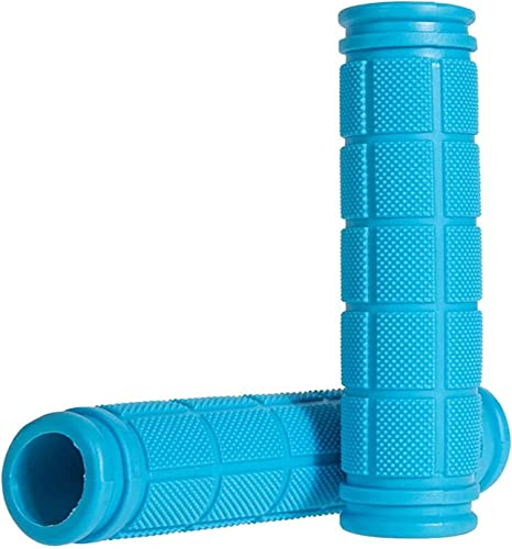 1 par de puños de manillar de bicicleta azul cielo ergonómicos para niños, empuñaduras de manillar de bicicleta con goma suave antideslizante para MTB Mountainbike