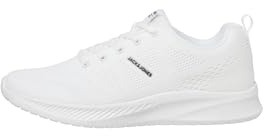 JACK & JONES Croxley stickade träningsskor för män, Vitt, 42 EU