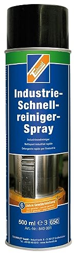 TECHNOLIT Industrie-Schnellreiniger Spray 500 ml | Entfetter | Öl, Fett, Teer & Wachs entfernen | Metall, Textil, Steinboden | Lackiervorarbeiten | Hochaktive Formel