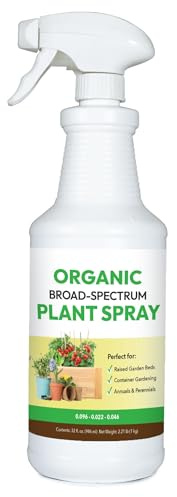 Organic Broad Spectrum Plant Spray - Liquid Plant Food in a Spray Bottle (Foliar Fertilizer) | Use on All Outdoor Plants Including: Vegetables, Herbs & Flowers | No Mixing Required (32oz)