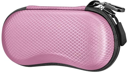FINTIE Custodia Occhiali da Sole, Porta Rigida Occhiali da Sole in EVA con Moschettone, Portaocchiali Astuccio per Uomo Donna Ciclismo Sportivi