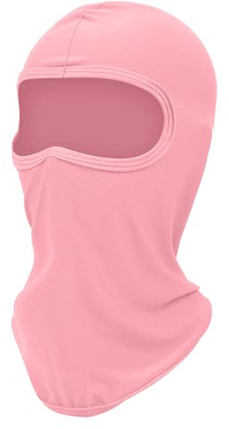 Rosa Balaclava Estiva e Invernale - Passamontagna Termico per Moto e Sci - Mascherina Casco con Sottocasco Estivo - 1 Pezzo