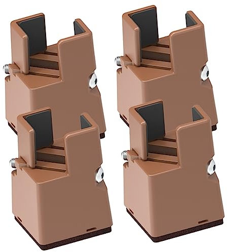 SEWOART Adjustable Bed Risers Platform Bed Riser Blocks 4pcs Set 5cm Height for Desk Table Legs 22-42mm Compatible Elevating Sofa Chair Feet