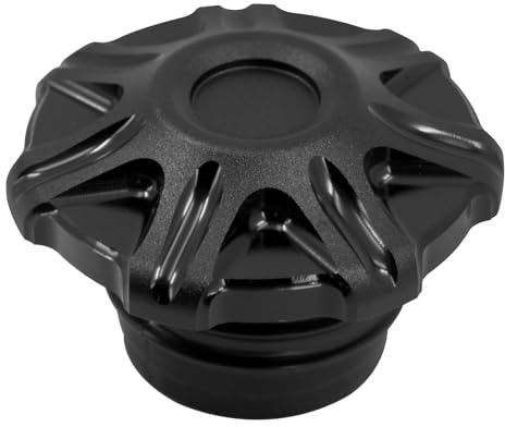 HDBUBALUS Motorrad-Tankdeckel Tankdeckel Abdeckung passend für Harley Sportster Softail V-Rod Mattschwarz