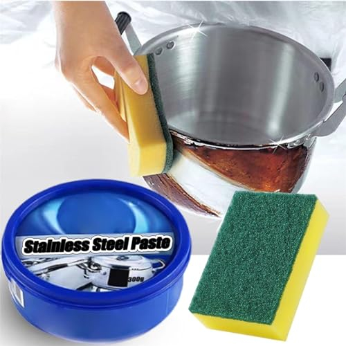 Versatile Stainless Steel Cleaning Paste, Stainless Steel Clean Wax, Stainless Steel Cleaner and Metal Polish, Stainless Steel Cleaner for Pots and Pans (1Pcs)