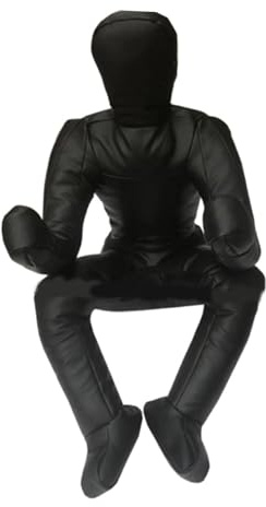 Amagogo Grappling-Trainingsdummy, Jiu-Jitsu-Tasche, unbefüllt, Erwachsene, Boxdummy, Schaufensterpuppe, Kampfsport, PU-, für Kickboxen, Schwarz 165cm