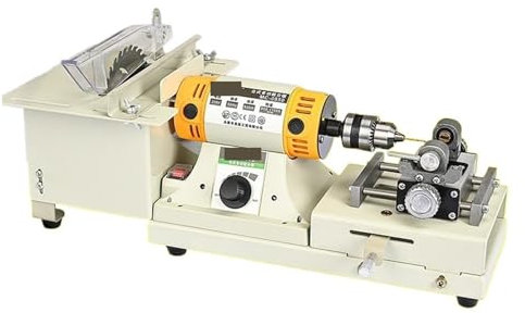 YQVEOT Smerigliatrice da Banco Lucidatrice da Tavolo Multifunzionale 750W 5 in 1, punzonatrice for smerigliatrice for Intaglio della Giada, punzonatrice for Perline Rotonde(Standard Set)