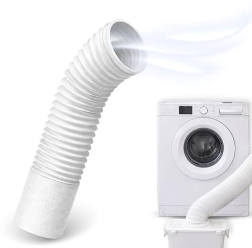 TECHZOCO Tubo de ventilación flexible, Conducto salida aire, Manguera de extracción de aire, Tubo Acondicionado Portátil, Apto Secadora, No es rígido, 6 Metros Largo x 10 cm diámetro