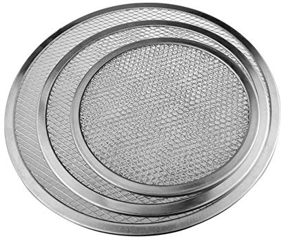 BANGHA Pizzablech,Pizzablech Rund,Pizza Blech 6/7/8/9/10/11/12/13/16 Inch Pizza Pan Aluminium verdicken Non-Stick Net Runde Pizza Mesh-Pan Backblech Küchen-Werkzeug Bakeware(10 inch)