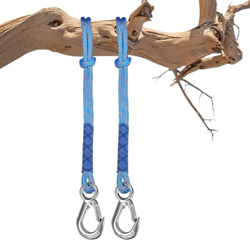 IVEOPPE, corda per altalena, fissaggio per albero, corda per altalena da esterno con gancio (resistente fino a 200 kg), set di sospensione, per altalena da albero interna ed esterna, diametro 10 mm