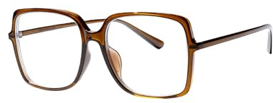 EYEGLSMST Mode Lunettes de Lecture Carrées Oversize 1.5 pour Hommes et Femmes, Large Square Lecteur Anti-Lumière Bleue, Rectangulaire Stylish Lunettes Loupe pour Prévenir la Fatigue Oculaire