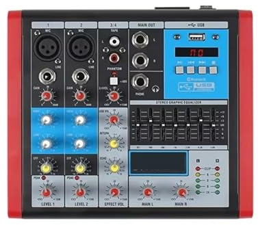2-teiliger Professeller Audio-Mixer Mit 4 Kanälen, DJ-Controller, Bluetooth-Schnittstelle For Bühnenperformance, Aufnahmestudio-Audio-Mixer